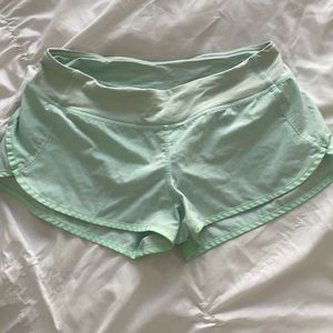Light green lululemon speed short